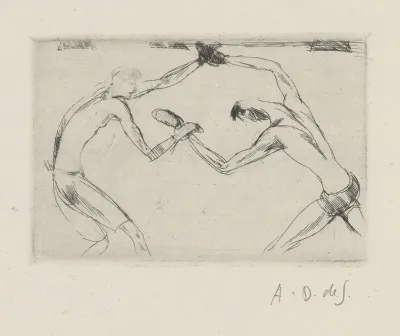 Tableau De La Boxe Illustre De 29 Gravures A Leau Forte Pl 22