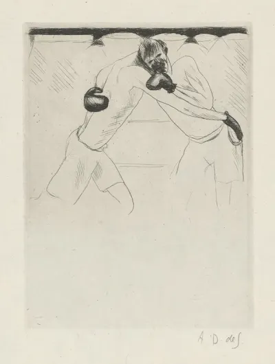 Tableau De La Boxe Illustre De 29 Gravures A Leau Forte Pl 41