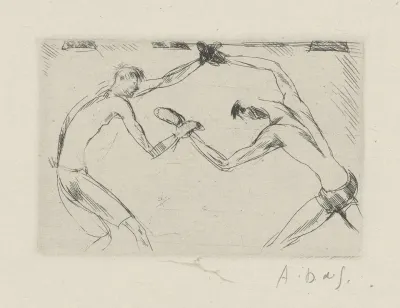 Tableau De La Boxe Illustre De 29 Gravures A Leau Forte Pl 42