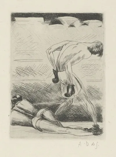 Tableau De La Boxe Illustre De 29 Gravures A Leau Forte Pl 47