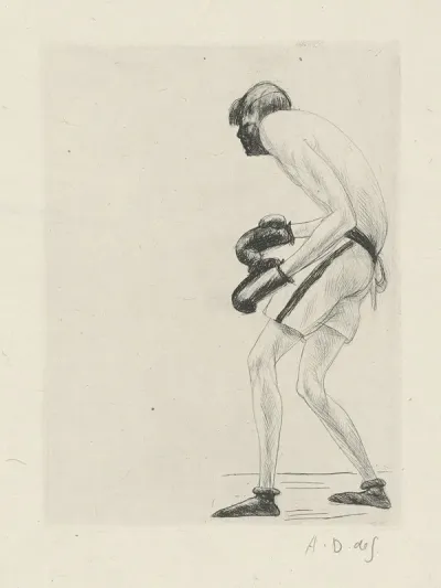 Tableau De La Boxe Illustre De 29 Gravures A Leau Forte Pl 50