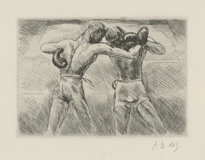 Tableau De La Boxe Illustre De 29 Gravures A Leau Forte Pl 54