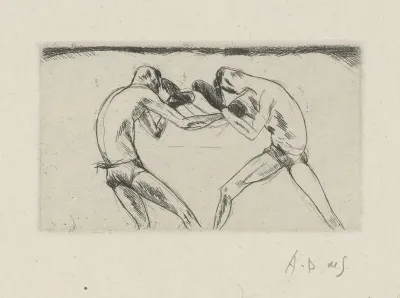 Tableau De La Boxe Illustre De 29 Gravures A Leau Forte Pl 55