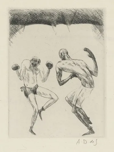 Tableau De La Boxe Illustre De 29 Gravures A Leau Forte Pl 58
