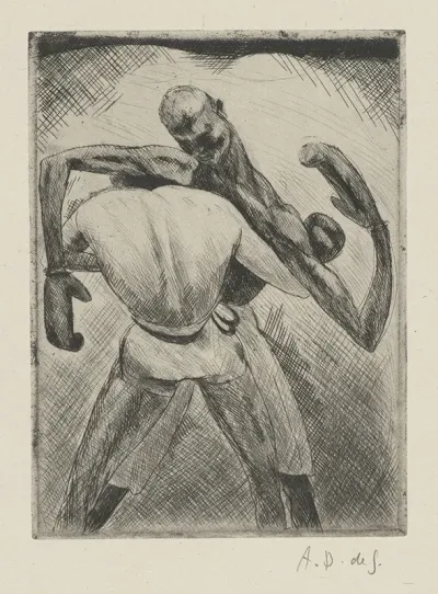 Tableau De La Boxe Illustre De 29 Gravures A Leau Forte Pl 5