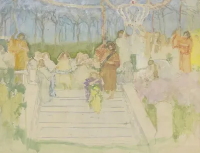 Tableau Vivant Ter Gelegenheid Van Het Huwelijk Van Koningin Wilhelmina In 1901