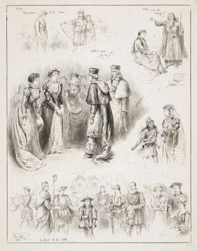 Tableaux Scenes From King Henry Viii Midsummer Nights Dream The Tempest And A Scene In Front Of The Stalls