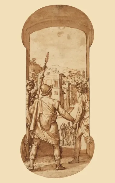 Taddeo Returns To Rome Escorted By Drawing And Spirit Toward The Three Graces