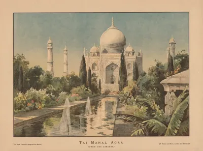 Taj Mahal Acra From The Gardens