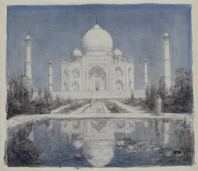 Taj Mahal Bij Maanlicht