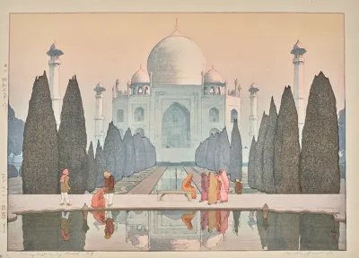 Taji Maharu No Asagiri Daigo Morning Mist At The Taj Mahal No 5