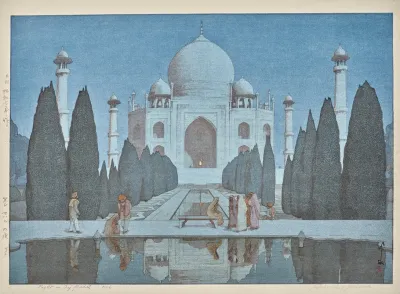 Taji Maharu No Yoru Dai Roku Taj Mahal At Night No 6
