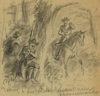 Taking A Despatch Bearer Near Chancellorsville