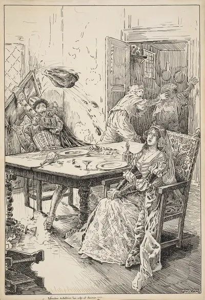 Taming Of The Shrew Petruchio Entertains His Wife At Dinner