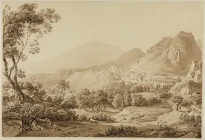 Taormina Auf Sizilien Mit Blick Auf Den Atna