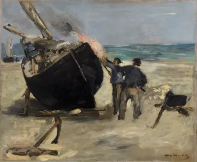 Tarring The Boat Le Bateau Goudronne