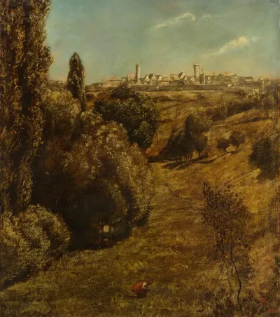 Taubertal Mit Blick Auf Rothenburg