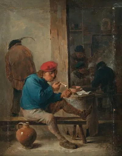 Tavern Scene With Smokers