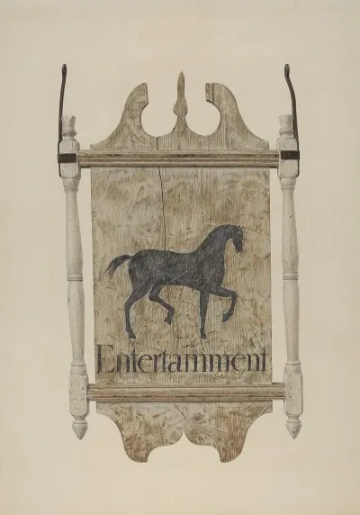 Tavern Sign Black Horse Tavern