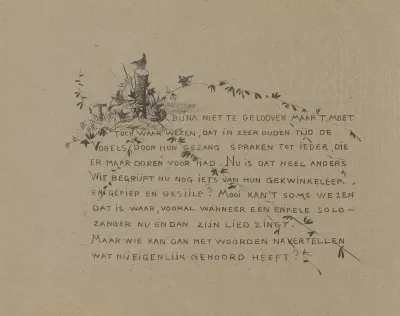 Tekstblad Met Winterkoning Op Een Paal