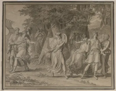 Telemachus Urged By Mentor Leaving The Island Of Calypso