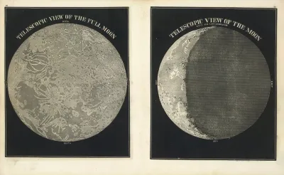 Telescopic View Of The Full Moon Telescopic View Of The Moon Past The Last Quadrature