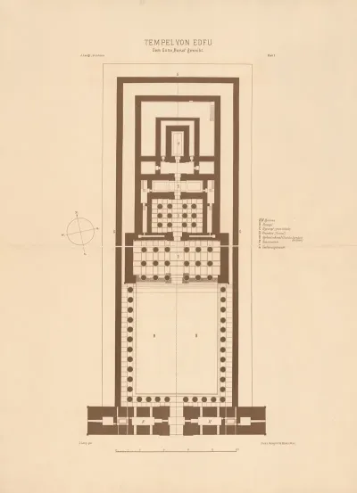 Tempel Von Edfu Dem Gotte Horus Geweiht