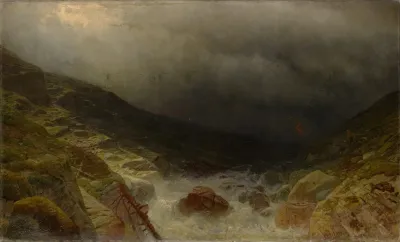 Tempest In Sefinen Valley Near Lauterbrunnen