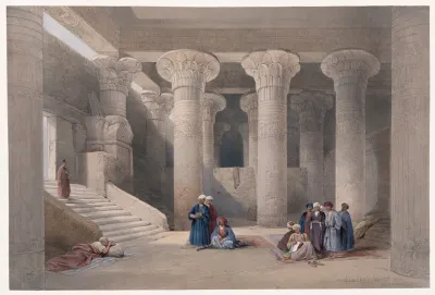 Temple At Esneh Isna Nov 25th 1838