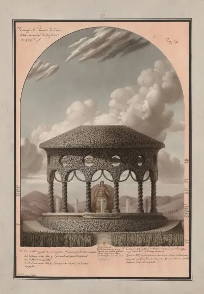 Temple De Verdure De Ceres Situe Au Milieu De La Plaine Campagne