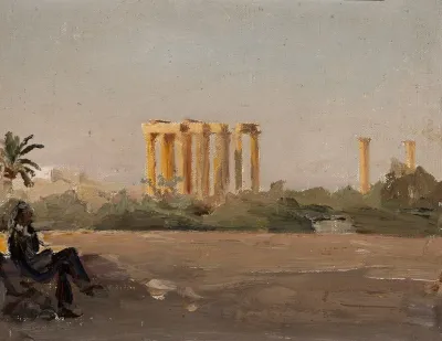 Temple Of Jove In Athens From The Journey To Greece