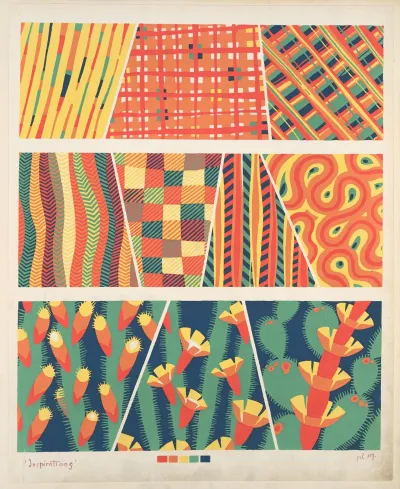 Ten Compositions Geometric And Plant Forms