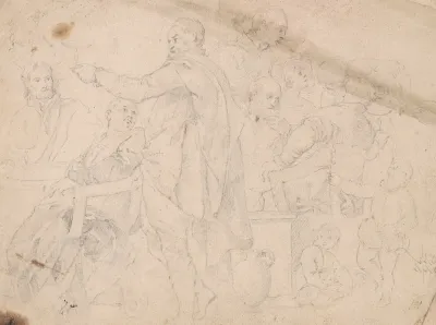 Ten Figures At Table