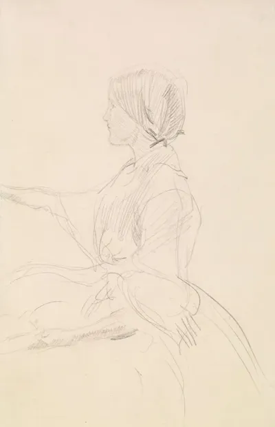 Tennysons The Grandmothers Apology Girl Seated On Floor