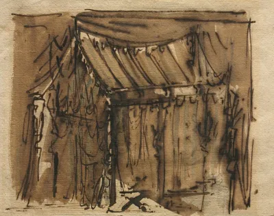 Tent Recto Two Sketches Verso