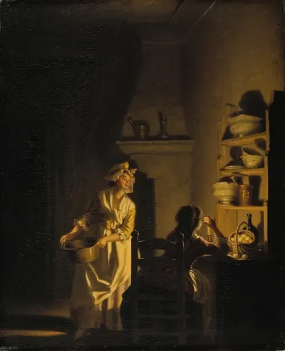 Testing Eggs Interior Of A Kitchen