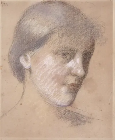 Tete De Femme De Trois Quart A Droite