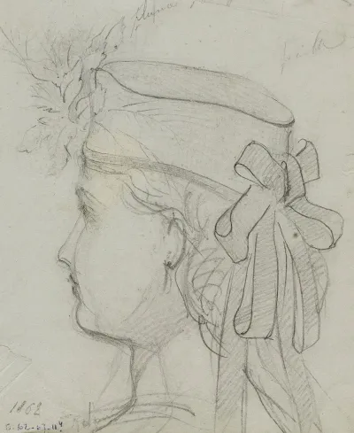 Tete De Femme Portant Un Chapeau