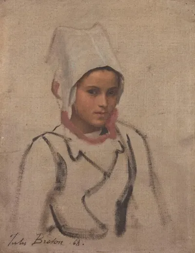 Tete De Jeune Bretonne Etude Pour Le Pardon