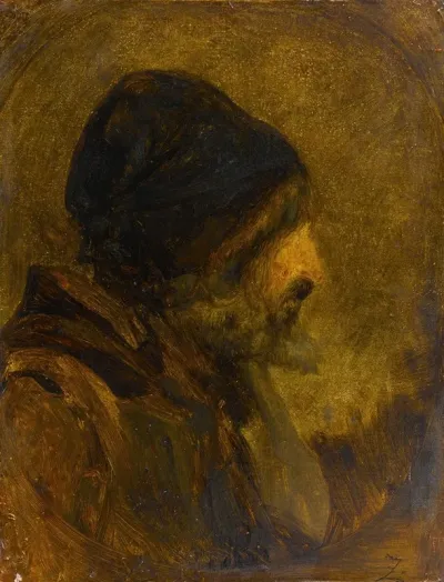 Tete Dhomme Dapres Rembrandt