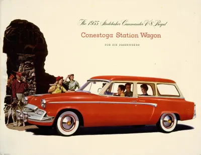 The 1955 Studebaker Commander V 8 Regal Conestoga Station Wagon For Six Passengers
