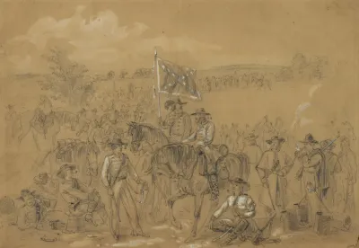 The 1st Virginia Cavalry At A Halt