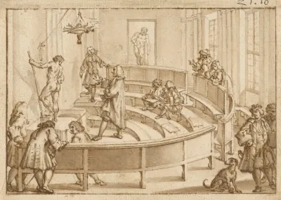 The Accademia Clementina Bologna With A Nude Being Positioned By The Drawing Master The Farnese Hercules Beyond