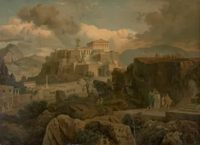 The Acropolis From The West Side With The Areopagus