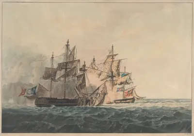 The Action Between His Majestys Sloop Bonne Citoyenne And The French Frigate La Furieuse