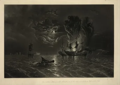 The Action Between The Serapis And Bon Homme Richard Septr 23rd 1779