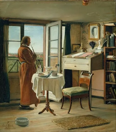 The Actor Kristian Mantzius In His Study