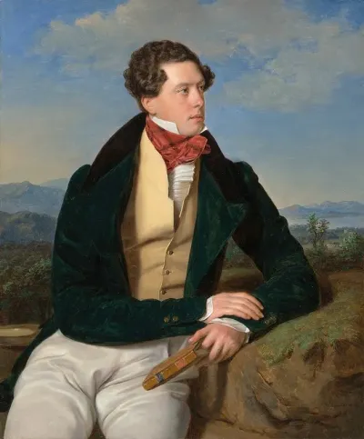 The Actor Maximilian Korn In A Landscape