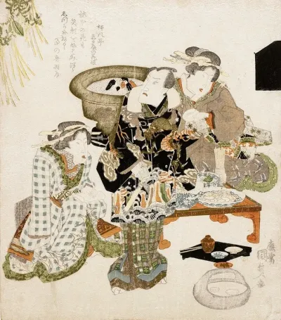 The Actor Onoe Kikugoro Iii At Umemoto Teahouse
