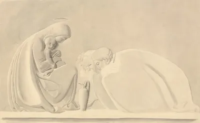 The Adoration Of The Magi A Design For Bas Relief